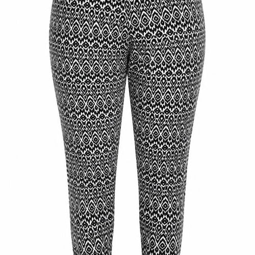 F&F Womens White Animal Print  Jegging Trousers Size 12 L25 in