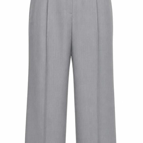 Marks and Spencer Womens Grey Striped  Trousers  Size 16 L30 in