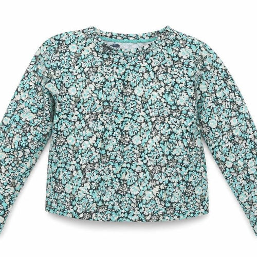 Gap Girls Blue Floral  Basic T-Shirt Size 3 Years