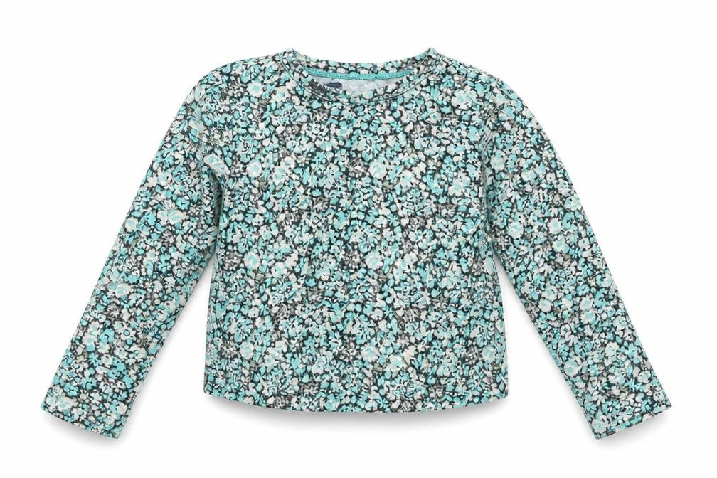 Gap Girls Blue Floral  Basic T-Shirt Size 3 Years