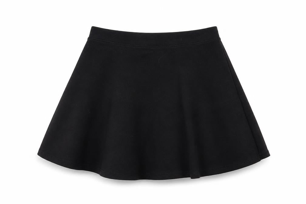 Front view of Tu girls’ black a-line skirt, size 12, years