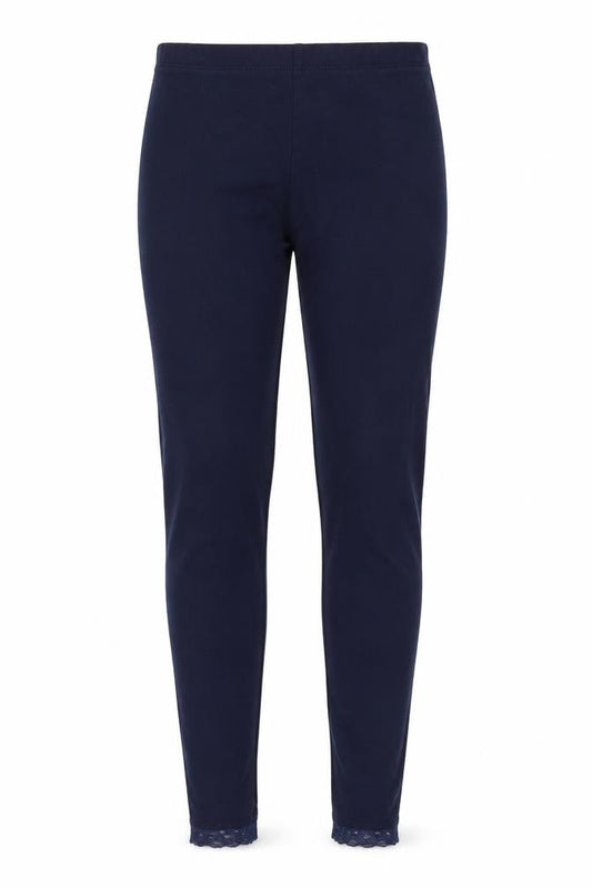 Front view of George girls’ carrot trousers, size 11-12, years - lace hem