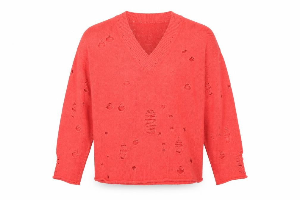 Front view of ASOS women’s orange jumper, size UK 6