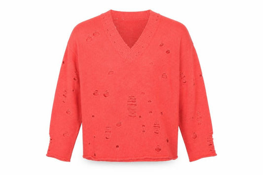 Front view of ASOS women’s orange jumper, size UK 6