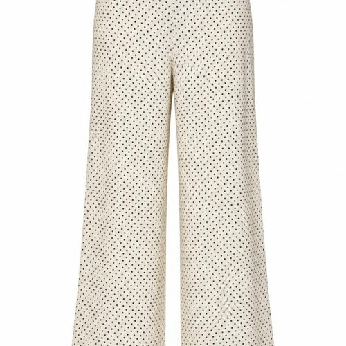 ASOS Womens Ivory Polka Dot  Trousers  Size 8 L31 in - Split down side