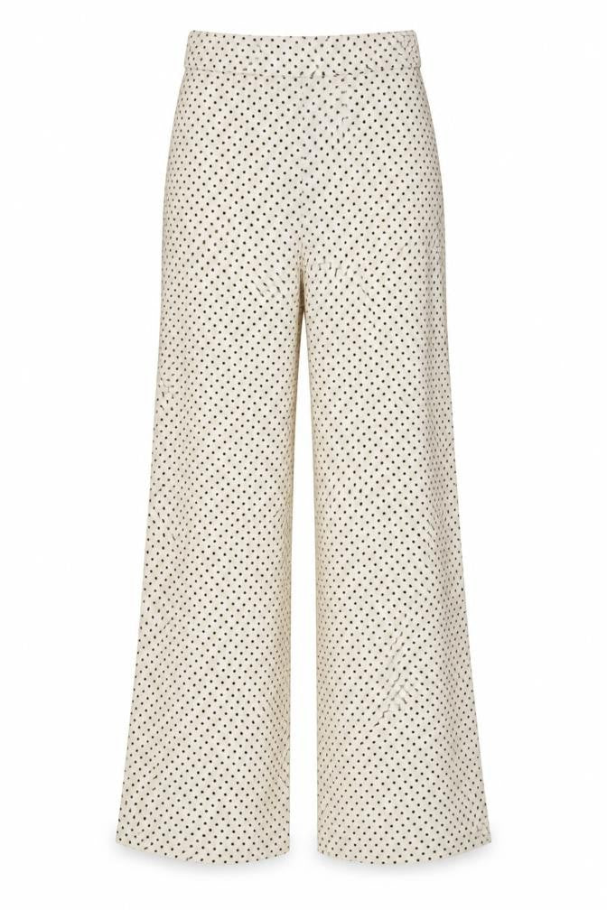 ASOS Womens Ivory Polka Dot  Trousers  Size 8 L31 in - Split down side