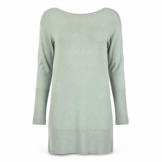 Front view of Look women’s green jumper dress, size M
