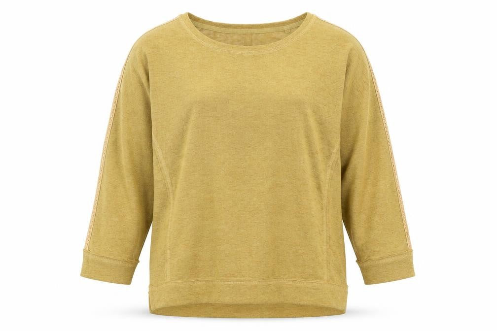 Front view of Next women’s yellow jumper, size UK 10