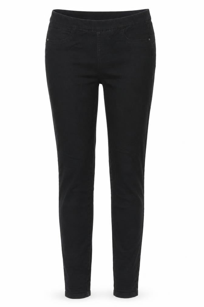 Front view of Primark women’s black denim jegging jeans, size UK 10, 31-inch leg