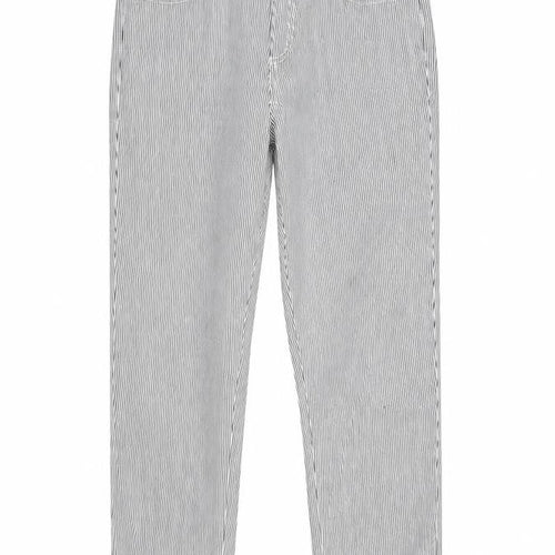 F&F Womens White Striped  Trousers  Size 10 L26 in