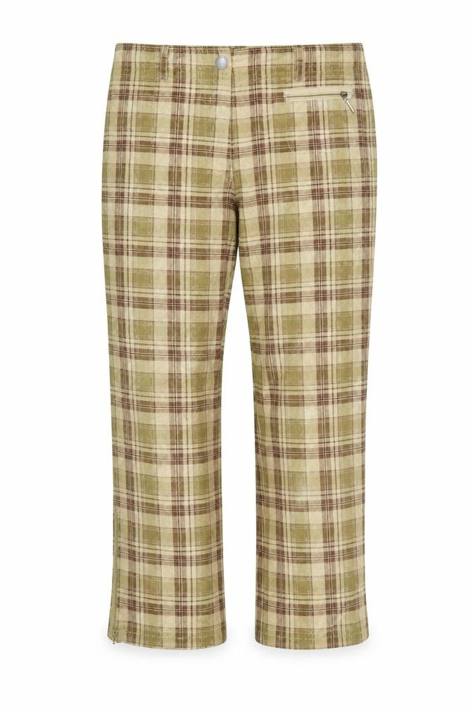 Taifun Womens Beige Check  Trousers  Size 30 in L26 in