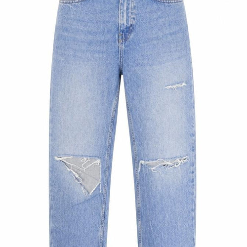 Denim & Co. Womens Blue  Denim Mom Jeans Size 6 L26 in