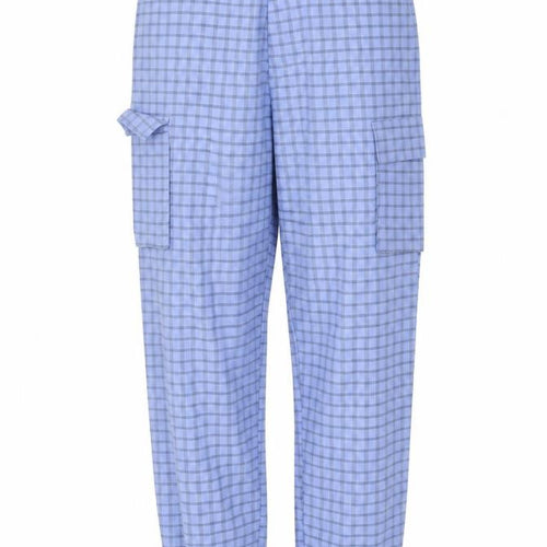 Missguided Womens Blue Check  Trousers  Size 8 L30 in