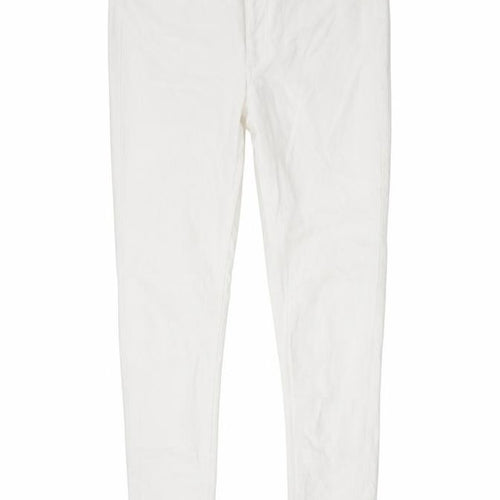Divided Womens White  Denim Skinny Jeans Size 14 L28 in