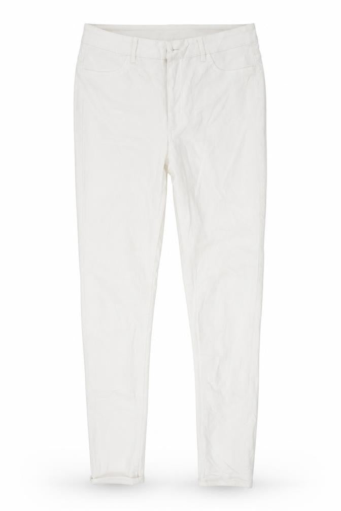 Divided Womens White  Denim Skinny Jeans Size 14 L28 in