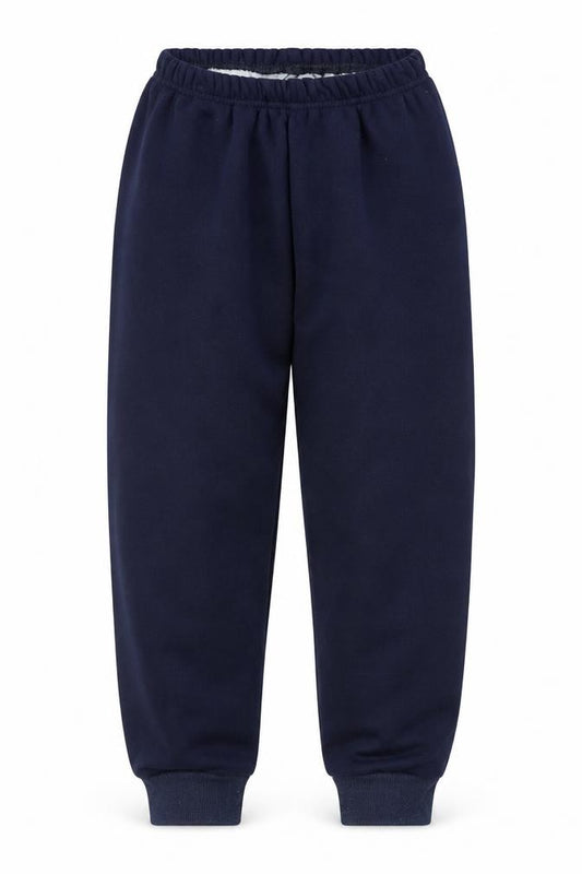 Front view of Preworn boys’ blue sweatpants, size M