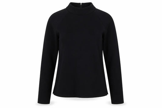 Front view of Next women’s black basic t-shirt, size UK 8
