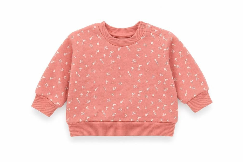 Primark Girls Pink Floral  Pullover Jumper Size 0-3 Months
