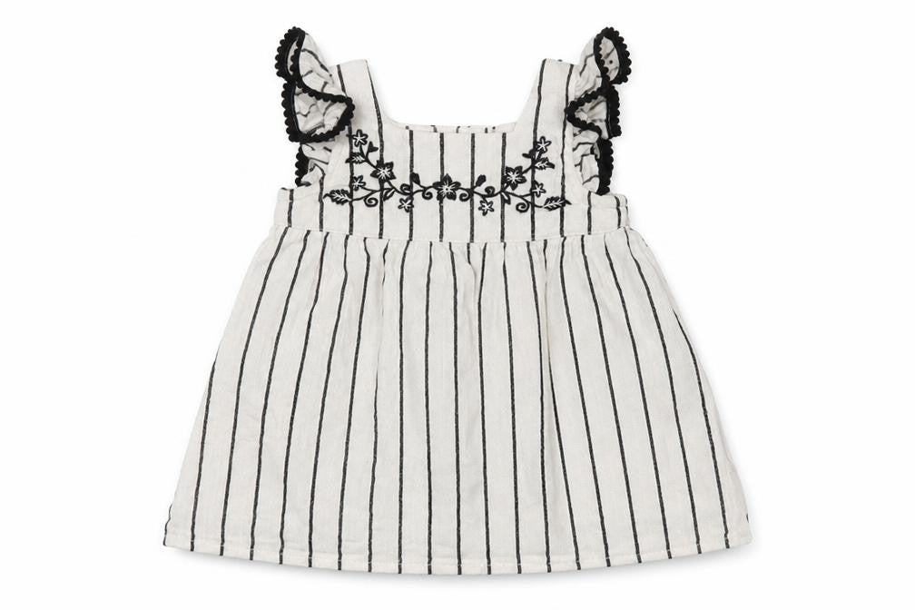 Primark Girls White Striped  Trapeze & Swing  Size 0-3 Months