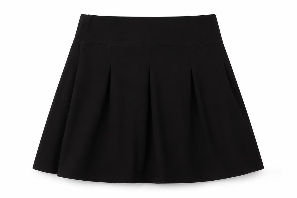 Front view of Smart Start girls’ black mini skirt, size 11-12, years