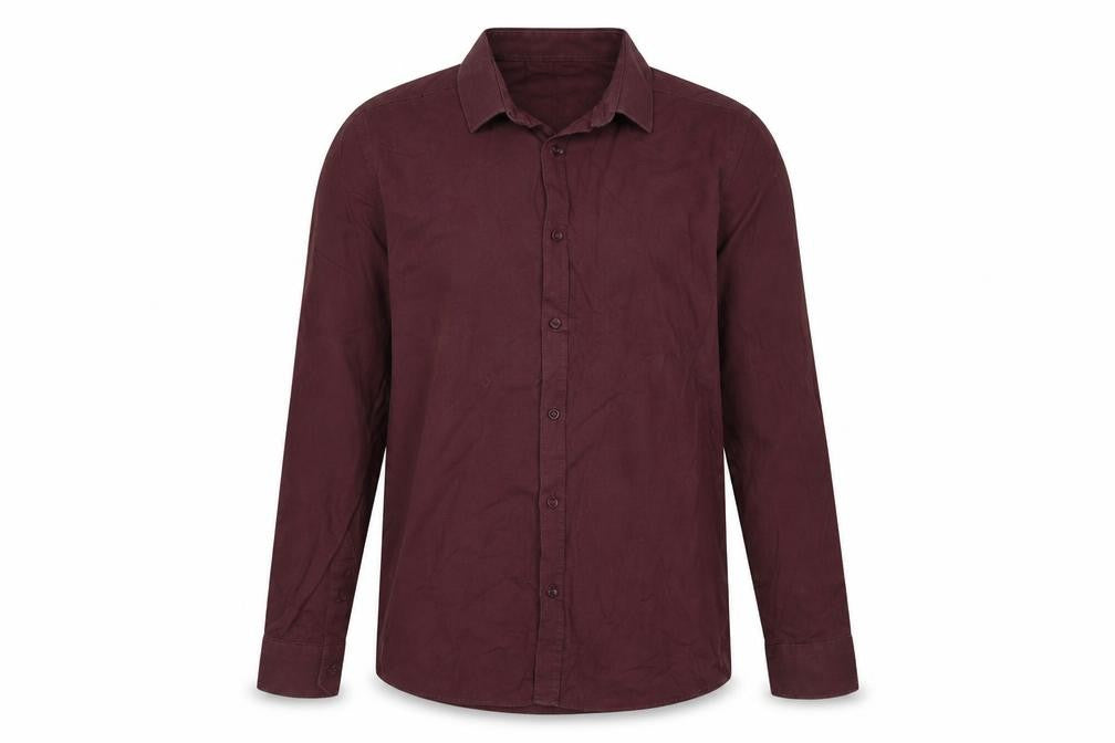 Front view of River Island women’s purple basic button-up, size M