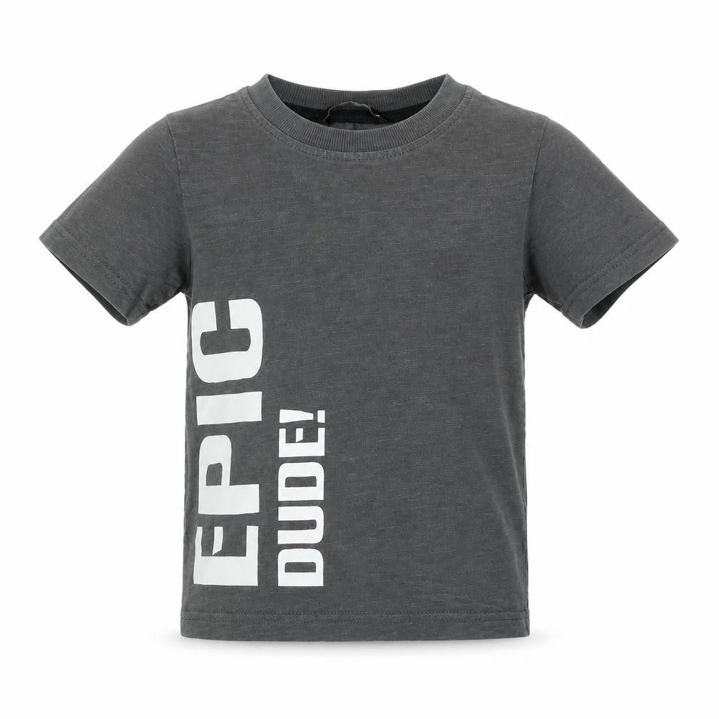 Front view of George girls’ grey basic t-shirt, size 2, years