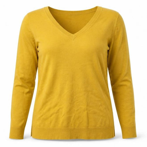 Nutmeg Womens Yellow   Pullover Jumper Size 12