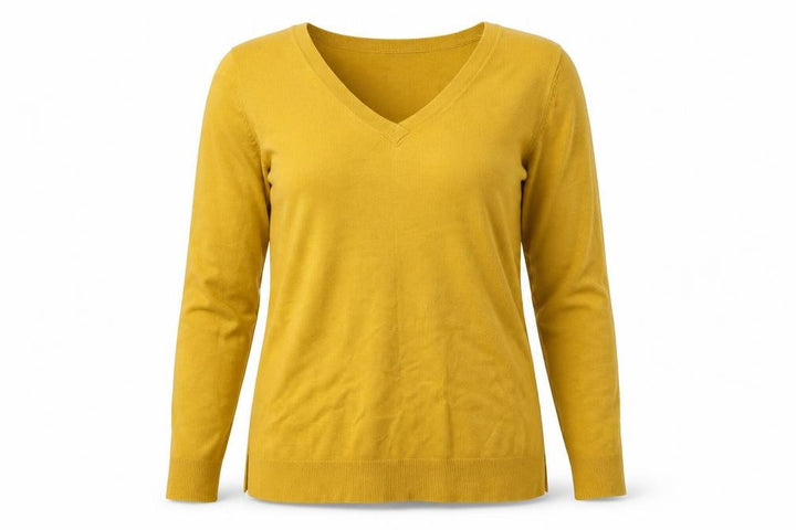 Nutmeg Womens Yellow Pullover Jumper Size 12