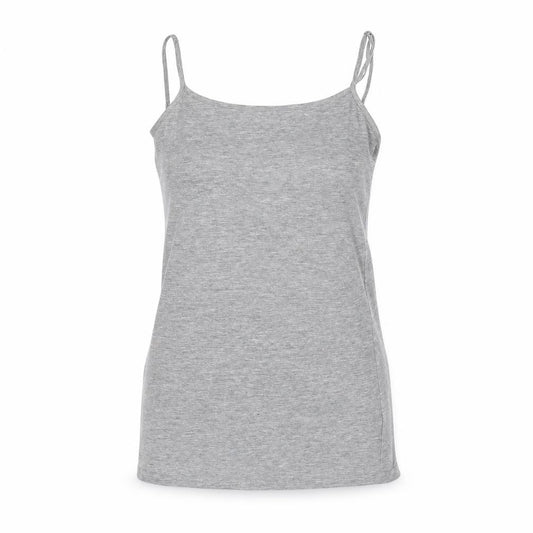 Front view of Atmosphere women’s grey basic t-shirt, size UK 12