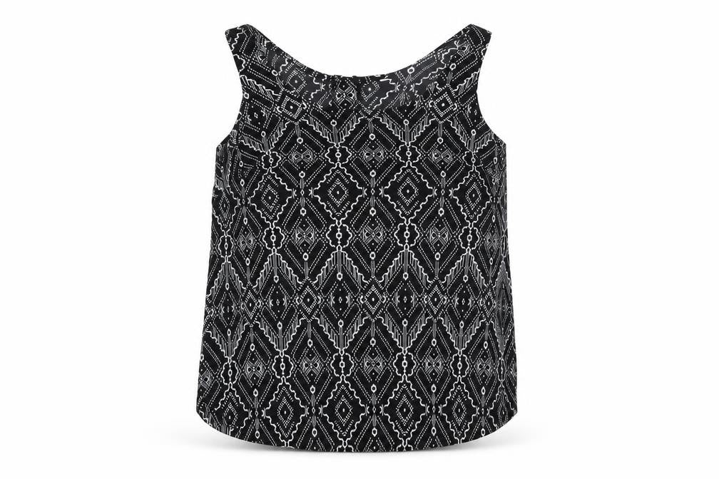 Front view of H&M women’s black basic t-shirt, size S