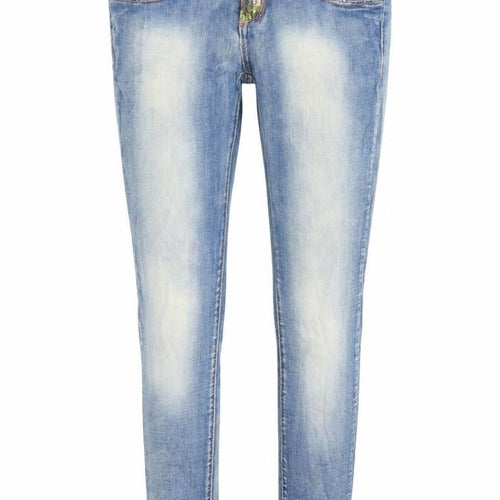 Preworn Womens Clear Floral  Skinny Jeans Size XS L31 in