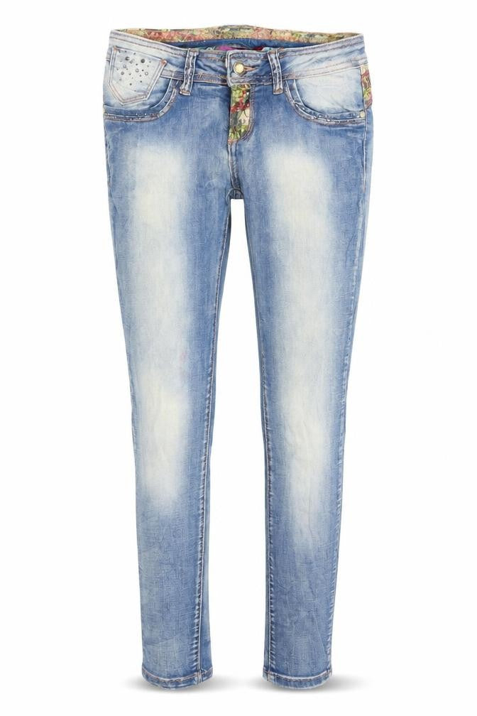 Preworn Womens Clear Floral  Skinny Jeans Size XS L31 in