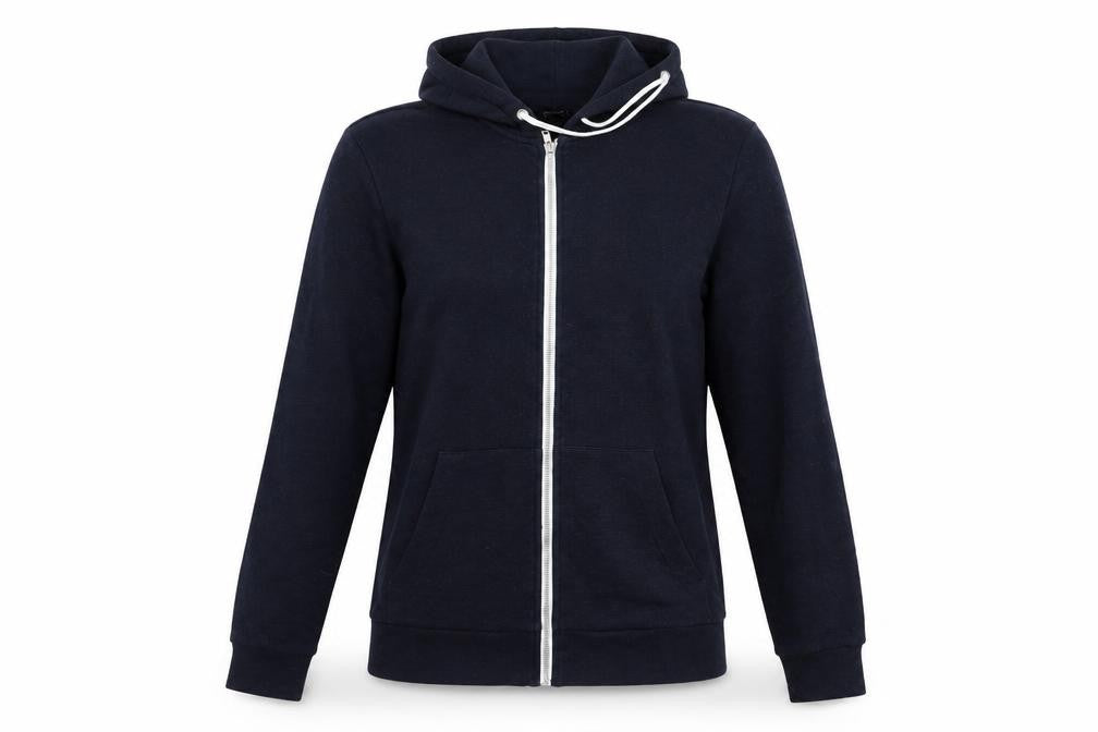 Front view of H&M women’s blue jacket, size S