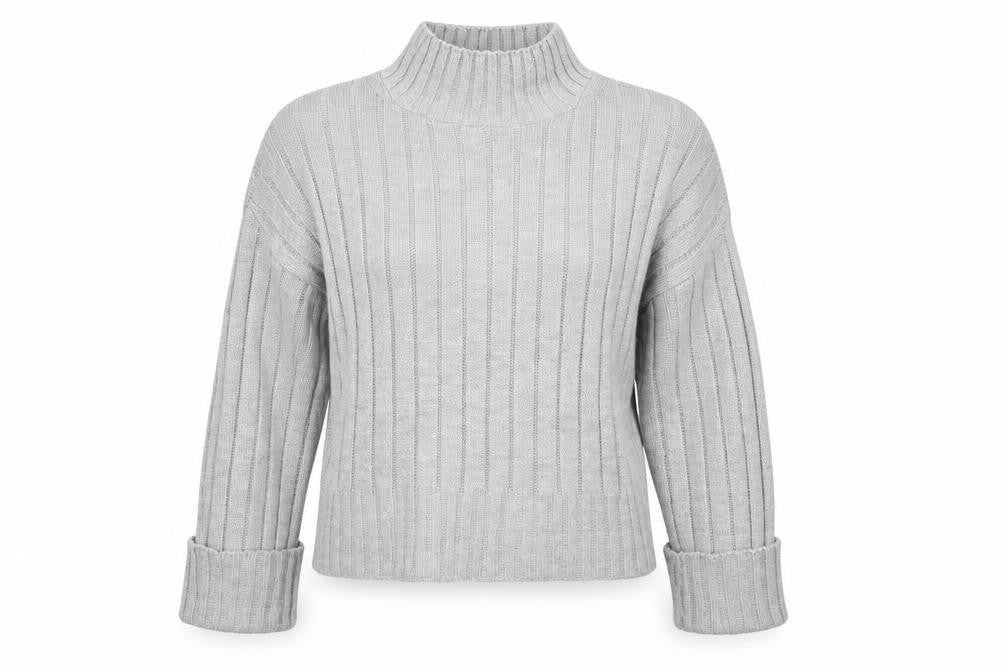 Front view of Preworn women’s grey jumper, size M