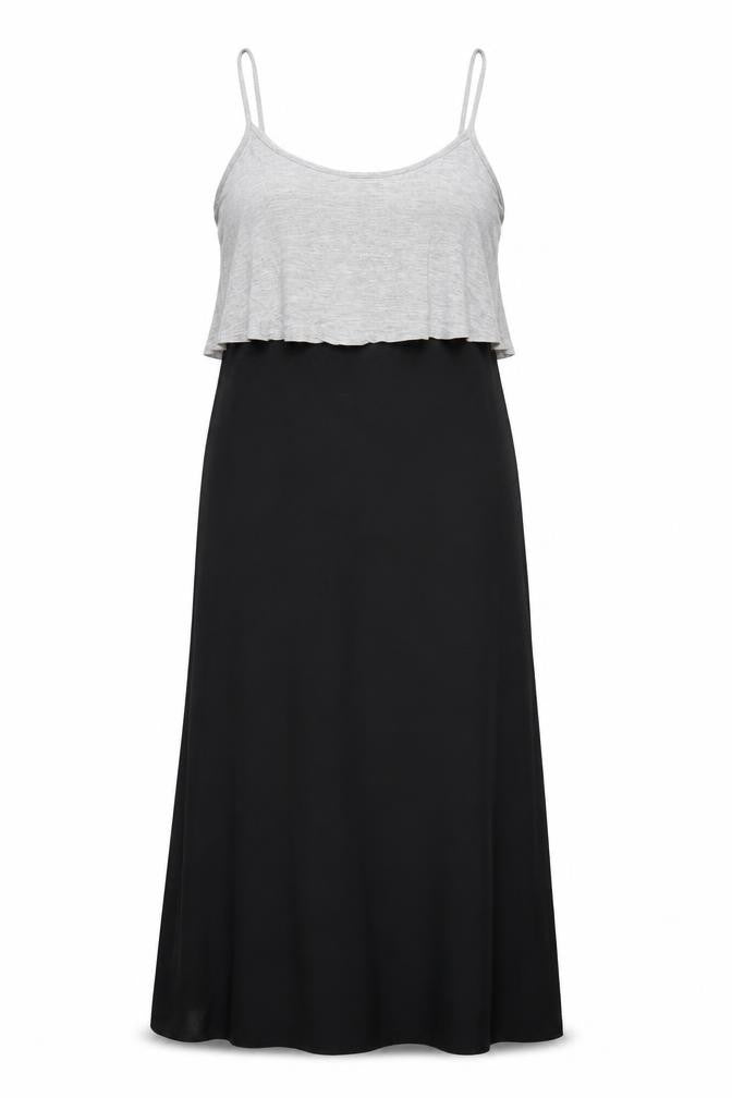 Front view of Atmosphere women’s black maxi, size UK 12, - grey
