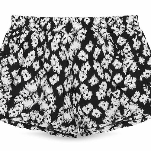 Vero Womens Black Animal Print  Paperbag Shorts Size S