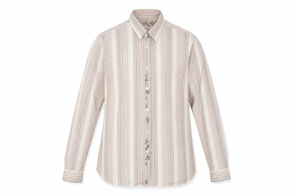 Debenhams Mens Beige Striped   Button-Up Size L