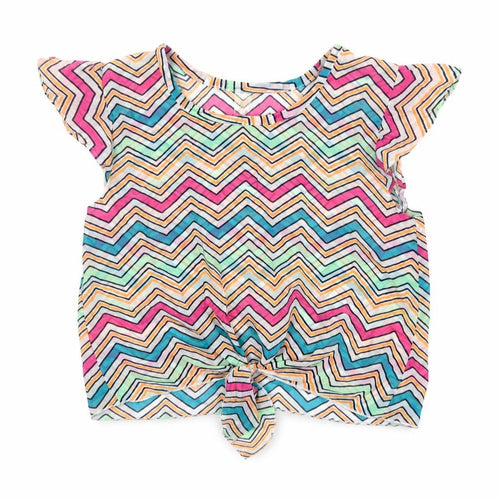 Faded Glory Girls Pink Geometric Mesh Basic T-Shirt Size 10-11 Years