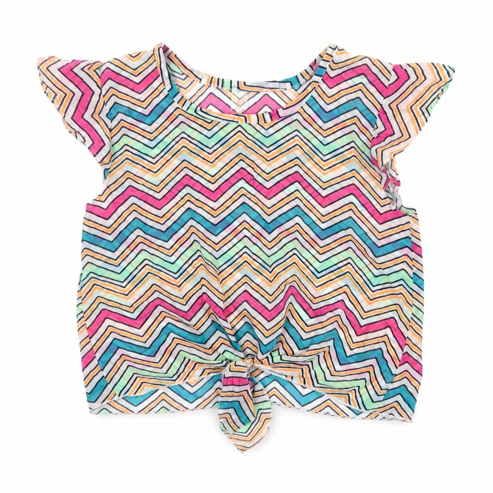 Faded Glory Girls Pink Geometric Mesh Basic T-Shirt Size 10-11 Years