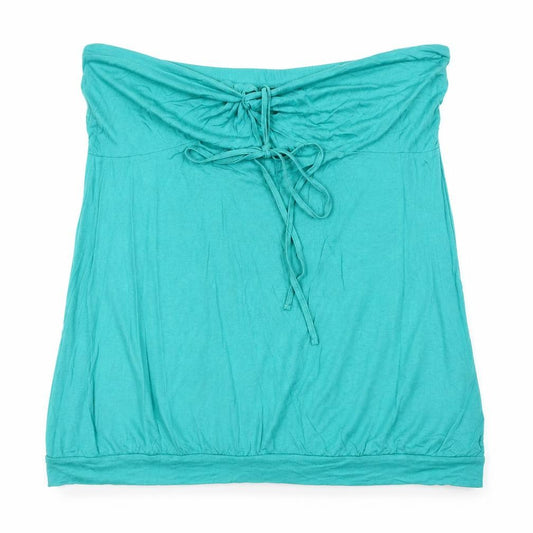 Front view of Next women’s green basic blouse, size UK 22