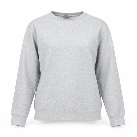 Front view of ASOS women’s grey pullover sweatshirt, size S