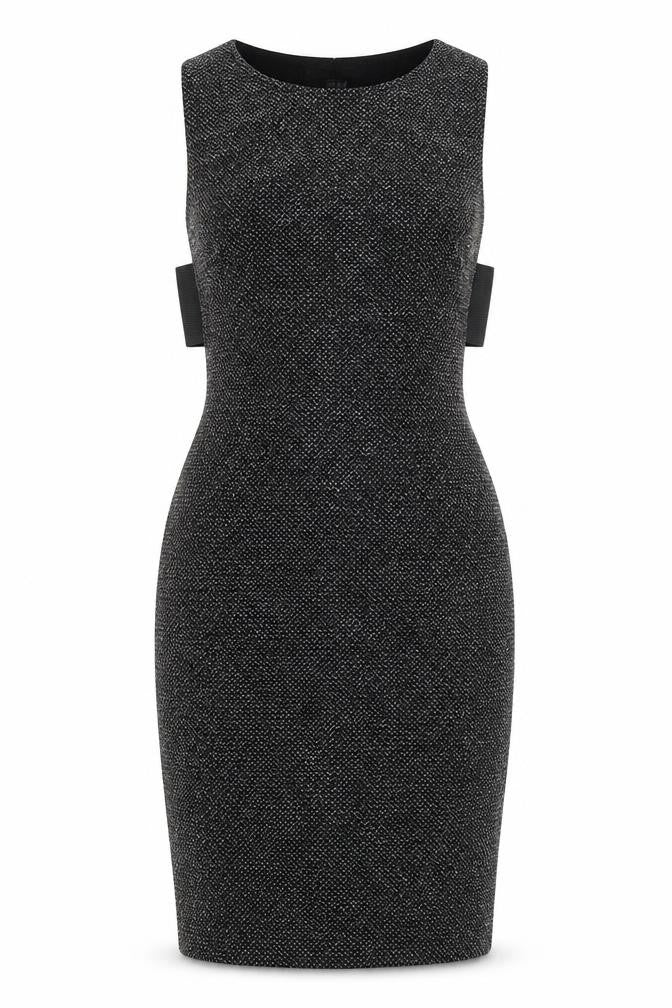 Front view of Primark women’s silver herringbone sheath, size UK 10