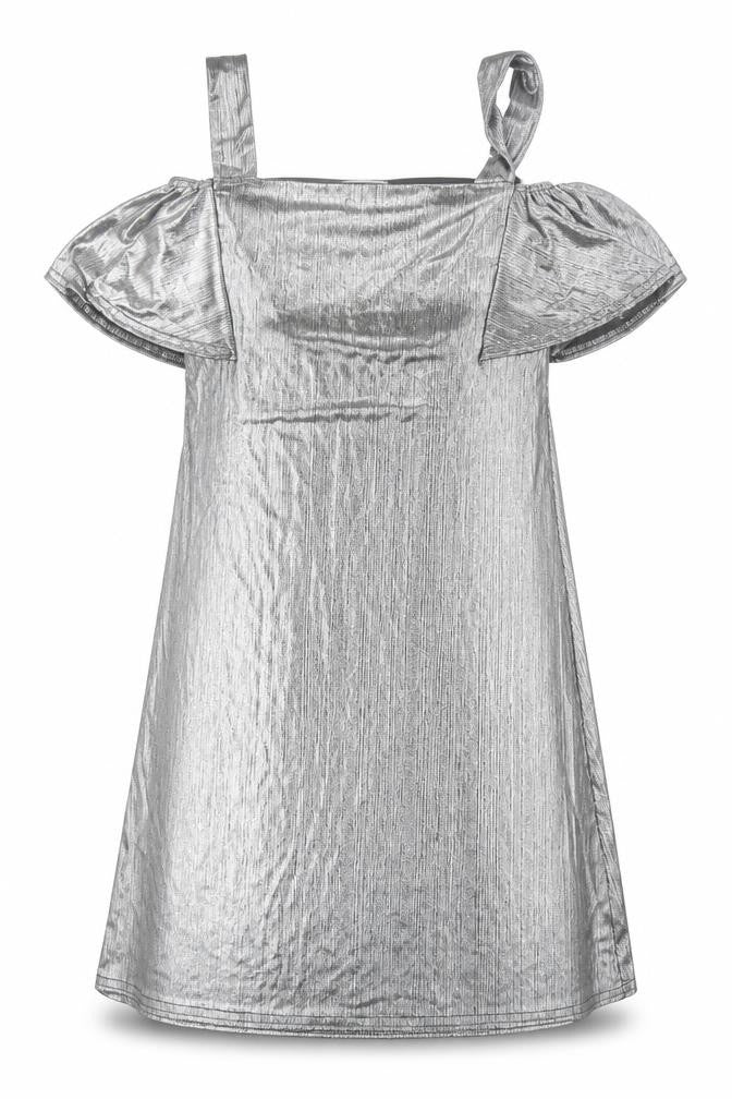 Front view of Blue Vanilla women’s silver shift, size UK 8