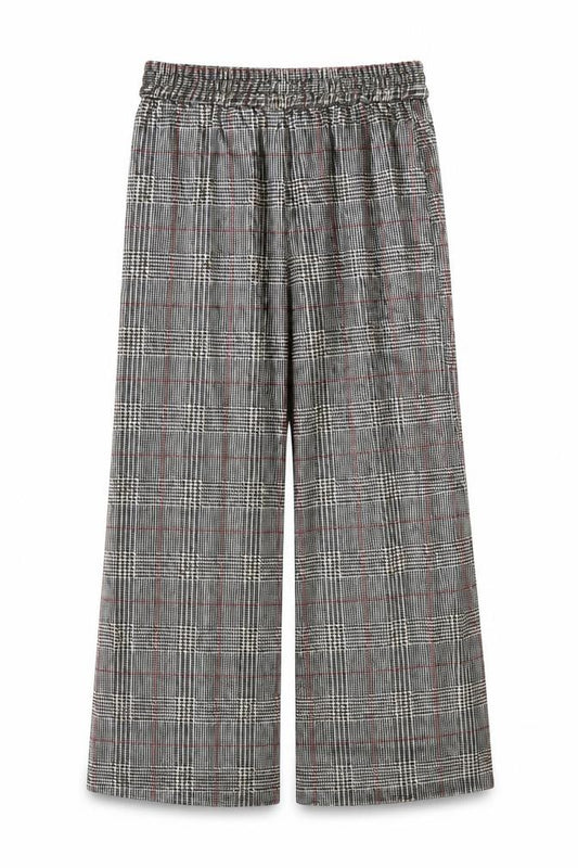 Front view of River Island girls’ multicoloured check jogger trousers, size 10, years - trousers