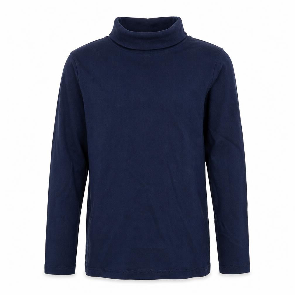 Front view of H&M girls’ blue jumper, size 7-8, years