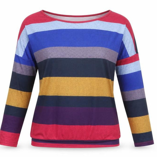 Yoins Womens Multicoloured Striped  Pullover Jumper Size 8