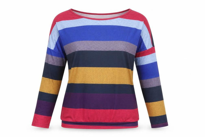 Yoins Womens Multicoloured Striped Pullover Jumper Size 8