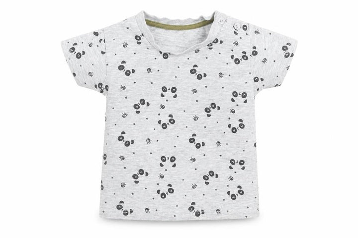 Matalan Baby Green   Basic T-Shirt Size 9-12 Months  - panda faces