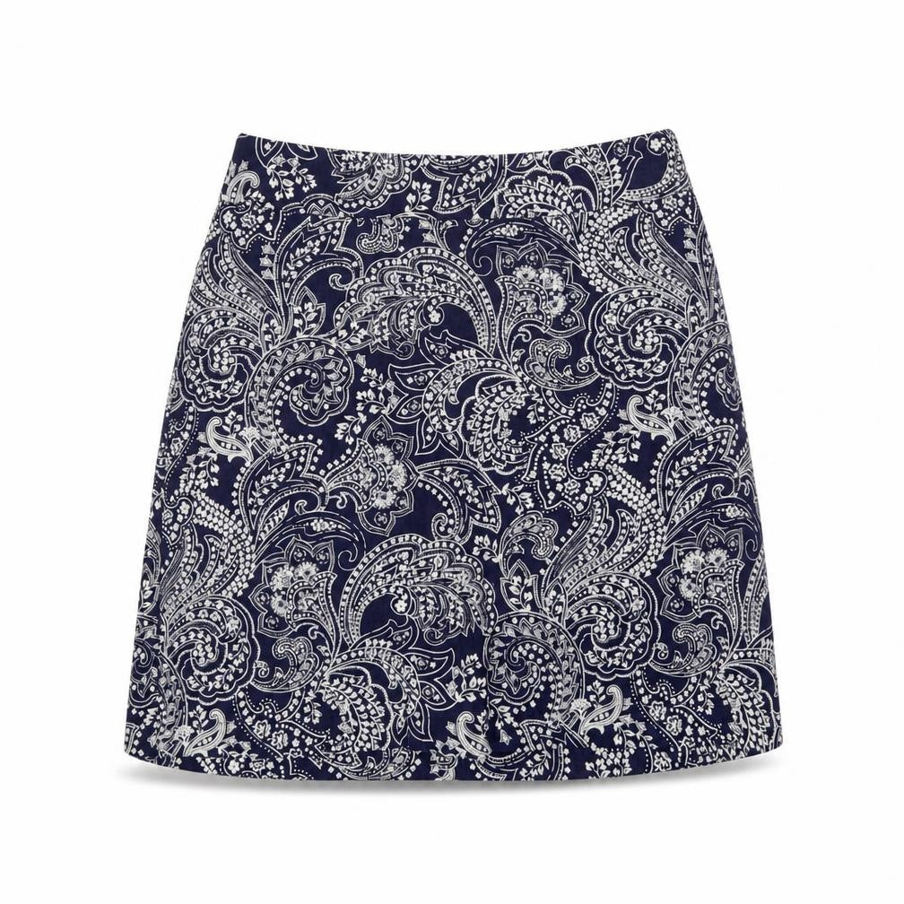 New Look Womens Blue Floral  A-Line Skirt Size 8