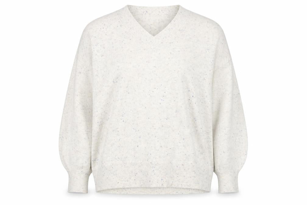 Front view of F&F women’s beige jumper, size UK 2